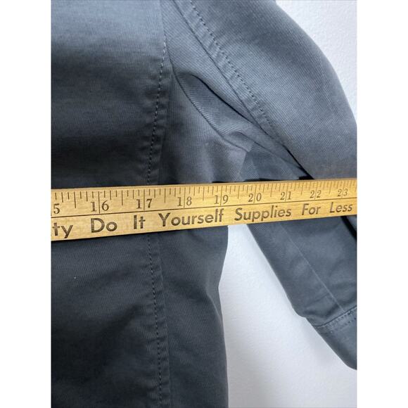 ANN TAYLOR LOFT Crop Blazer Women Size Med Gray Button Up Lightweight Jacket - Picture 11 of 14